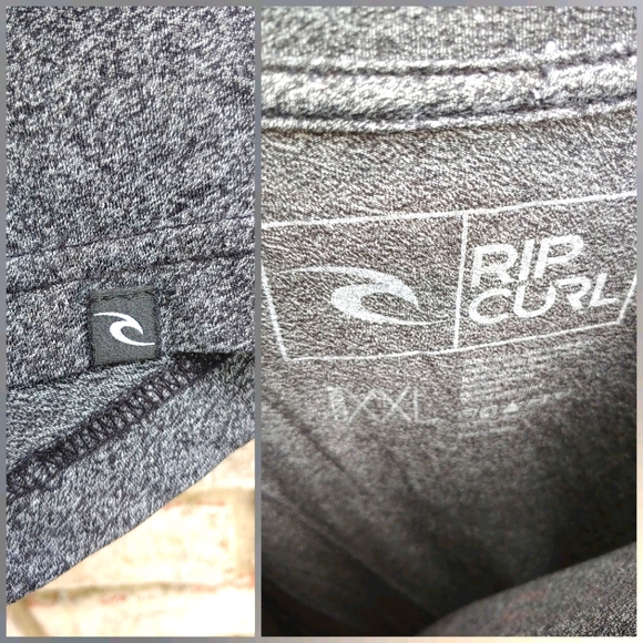 🐣Treat Yourself!🌟 Live The Search Rip Curl Charcoal Heather Tee XXL - Picture 4 of 4